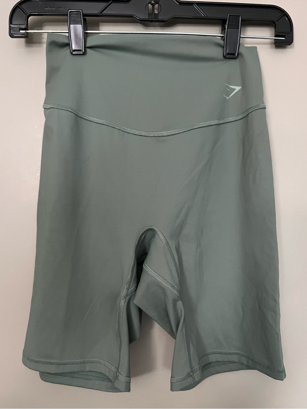 Gymshark High-Rise Bike Shorts in Sage Green